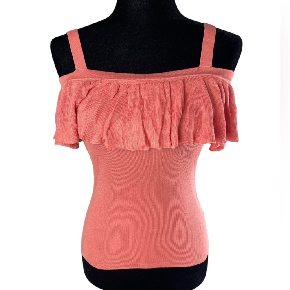 Blush pink ruffle tank